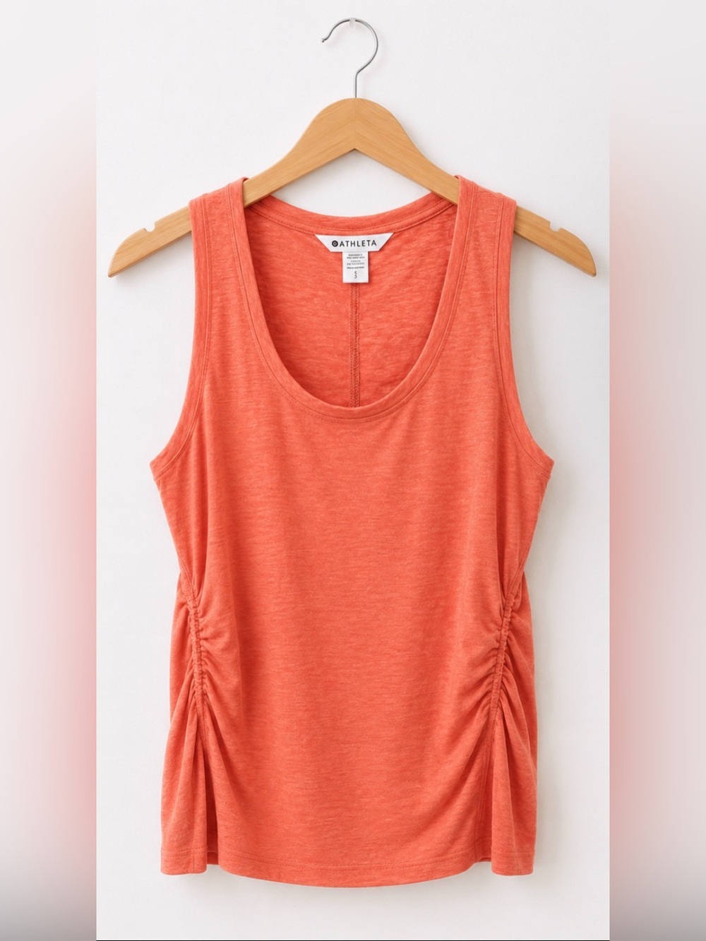 Athleta Coral Ruched Tank Top Size Small